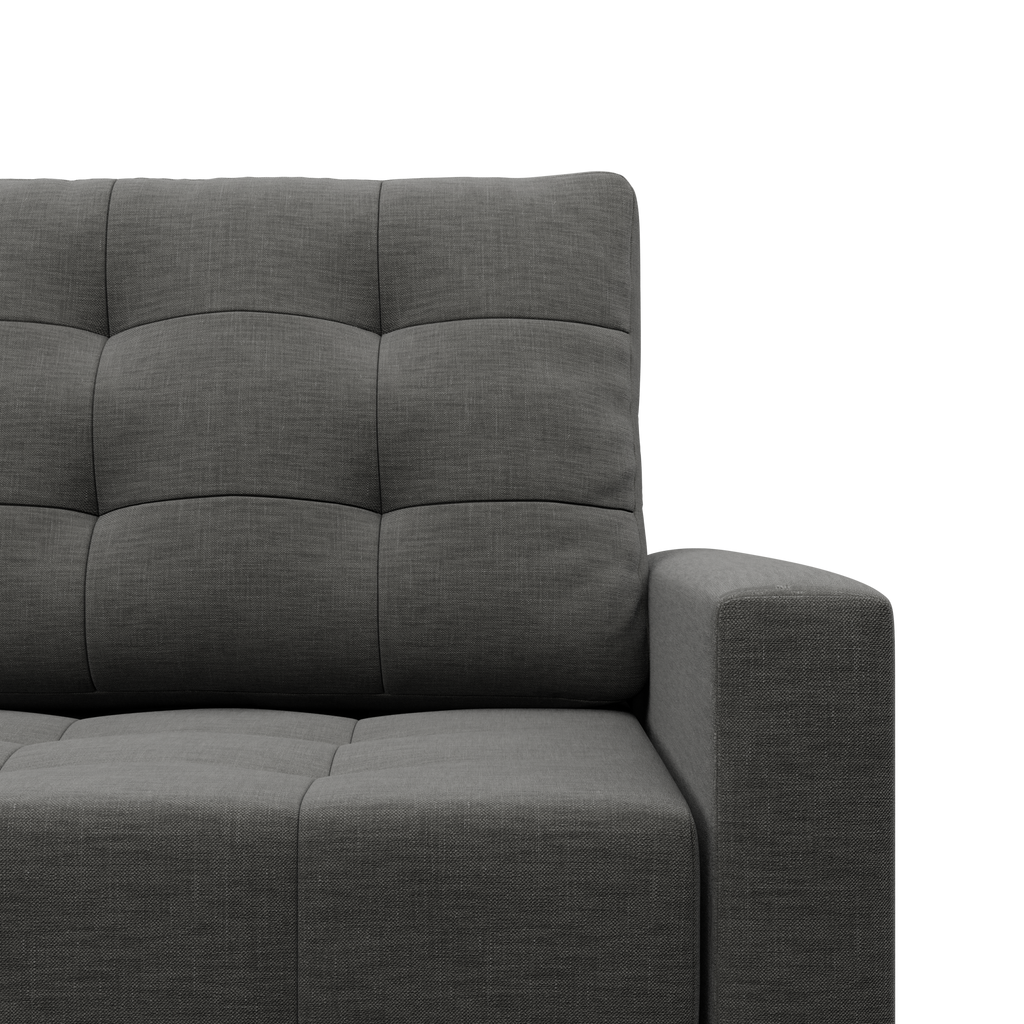 Sofa ELMA , Wypełnienie - Sprężynowe, Kolor - CIEMNY SZARY