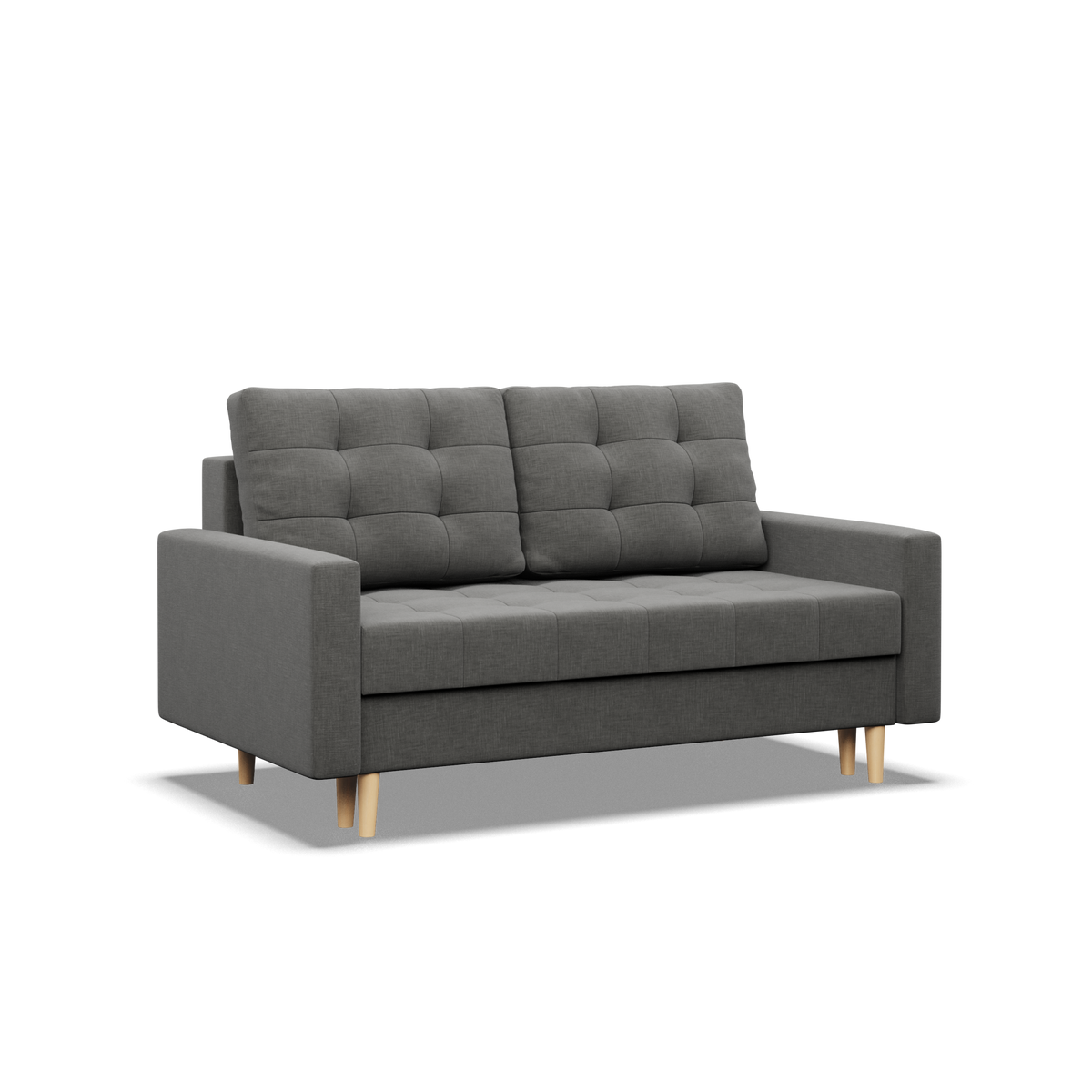 Sofa ELMA , Wypełnienie - Sprężynowe, Kolor - CIEMNY SZARY