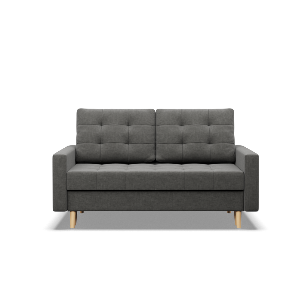 Sofa ELMA , Wypełnienie - Sprężynowe, Kolor - CIEMNY SZARY