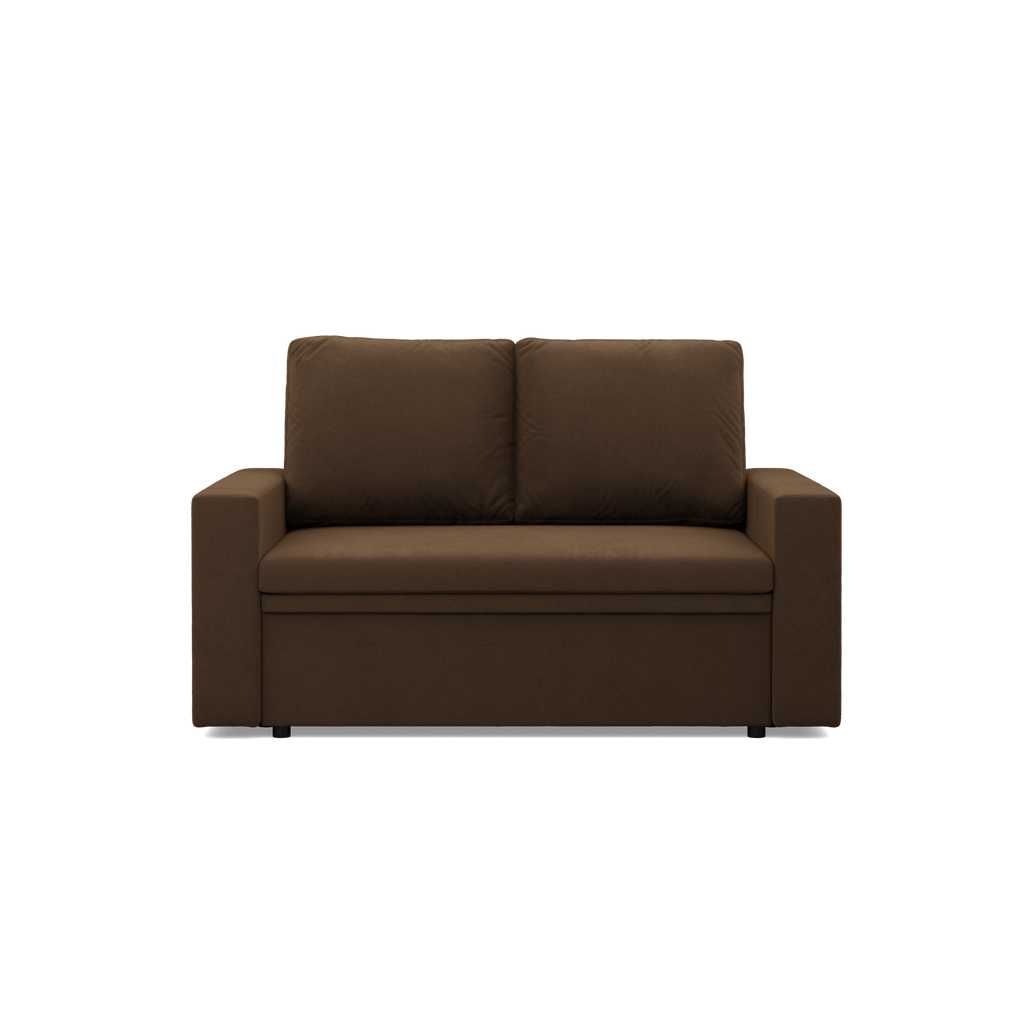 Sofa NEO Mikro , Kolor -  BRĄZOWY, Rodzaj podłokietnika - Prosty