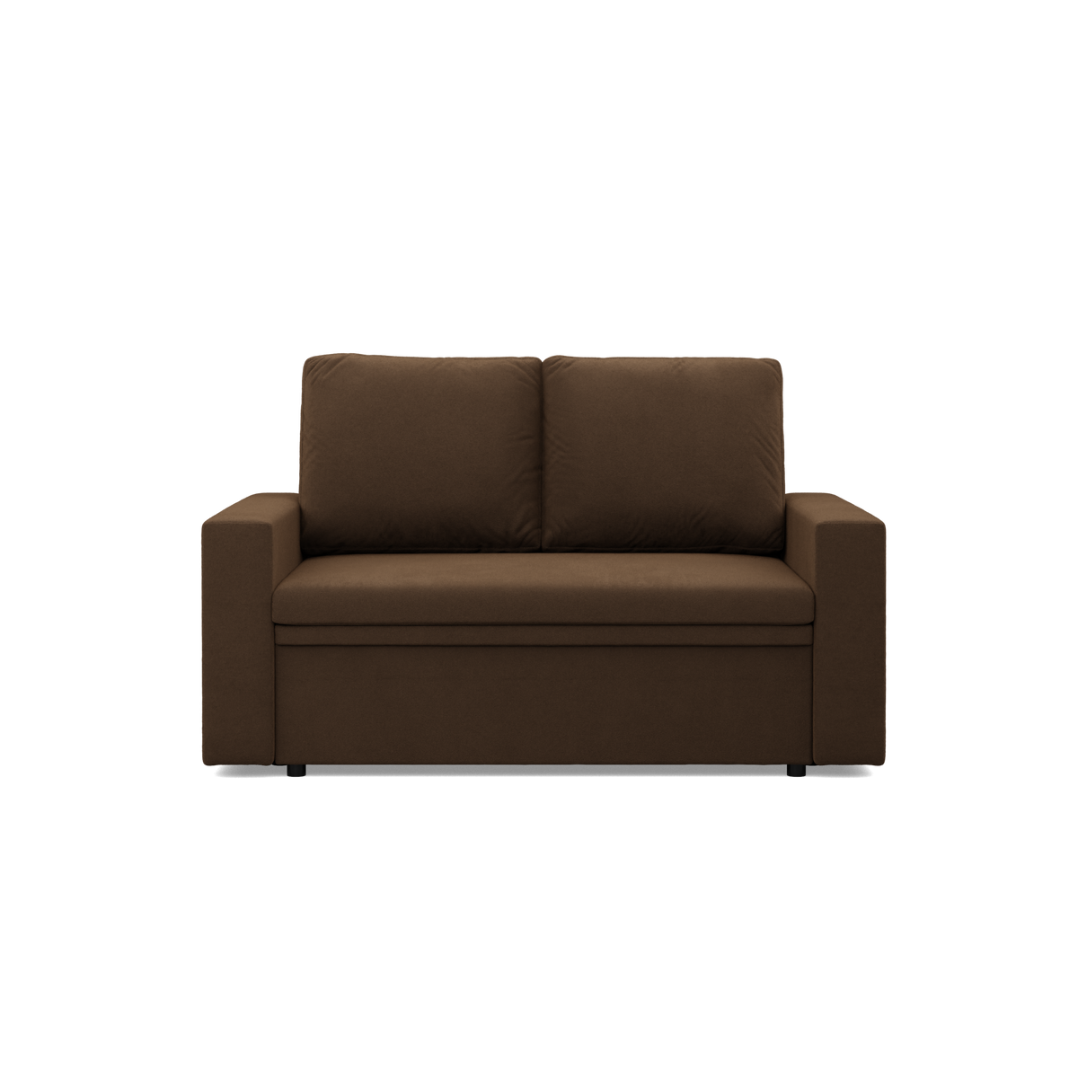Sofa NEO Mikro , Kolor -  BRĄZOWY, Rodzaj podłokietnika - Prosty