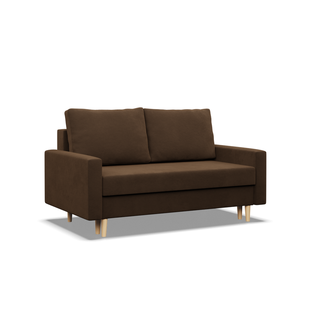 Sofa BLANK , Rodzaj tkaniny - I grupa, Wypełnienie - Piankowe, Kolor -  BRĄZOWY