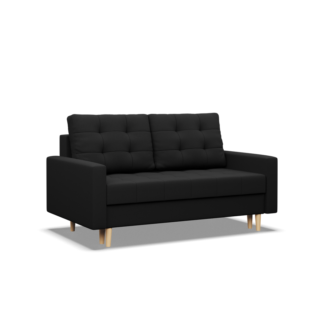 Sofa ELMA , Wypełnienie - Sprężynowe, Kolor - CZARNY