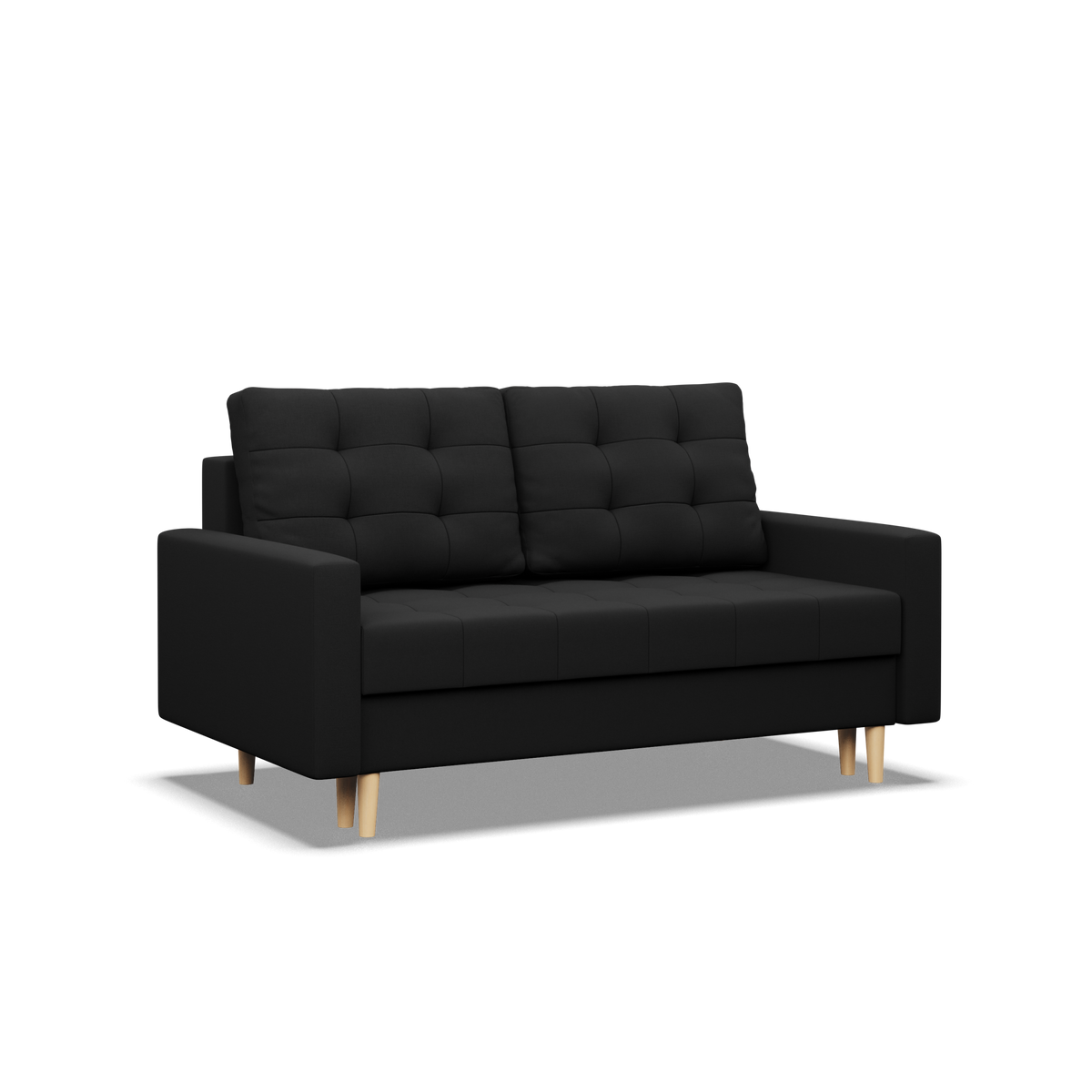 Sofa ELMA , Wypełnienie - Sprężynowe, Kolor - CZARNY