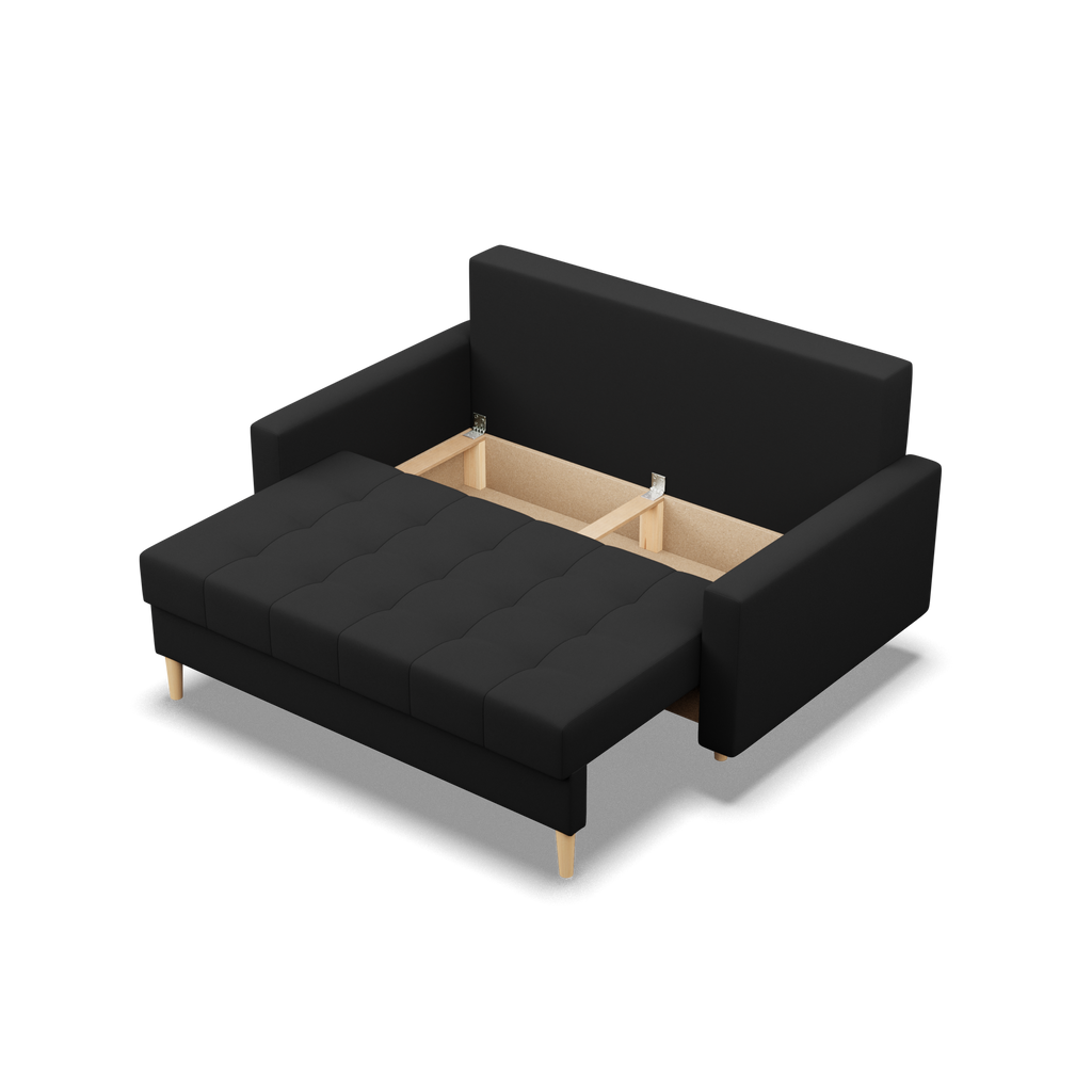 Sofa ELMA , Wypełnienie - Piankowe, Kolor - CZARNY