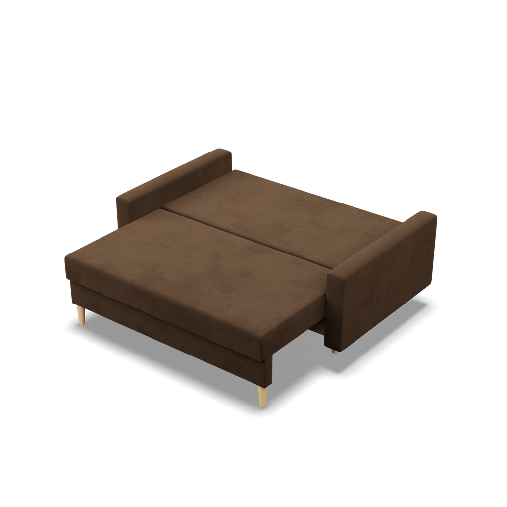 Sofa BLANK , Rodzaj tkaniny - I grupa, Wypełnienie - Piankowe, Kolor -  BRĄZOWY
