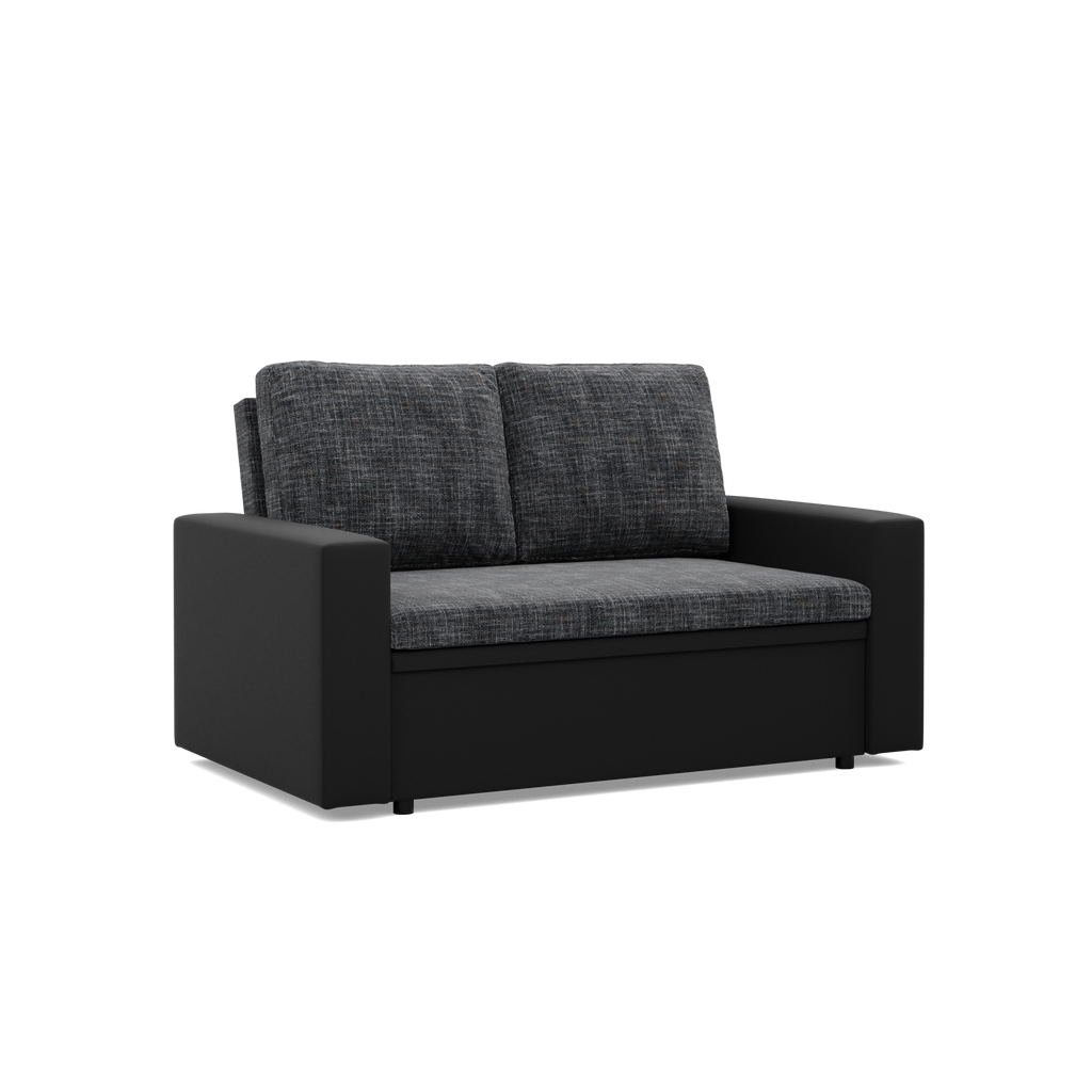 Sofa LUNA , Kolor - CIEMNY SZARY + CZARNY