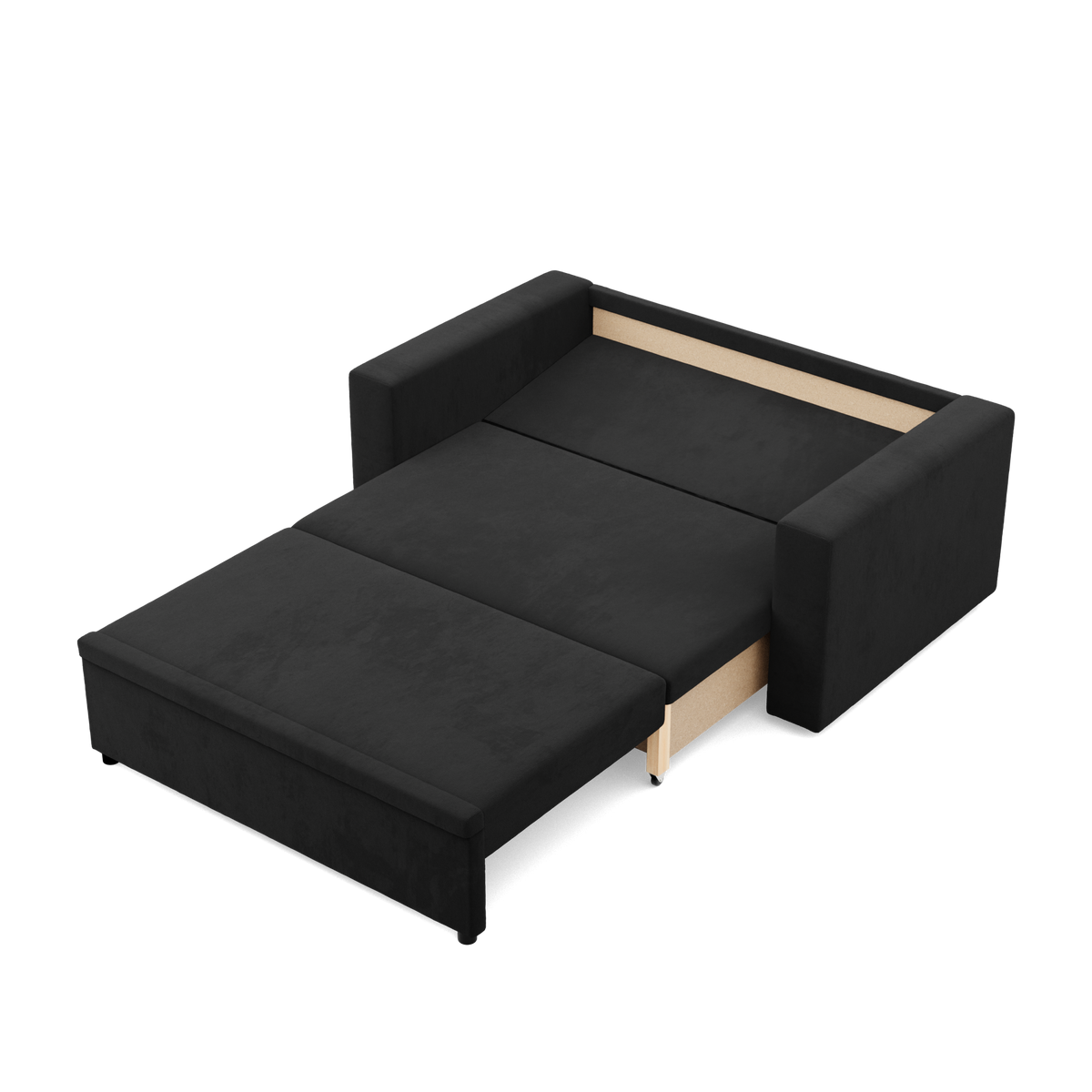 Sofa NEO Mikro , Kolor - CZARNY, Rodzaj podłokietnika - Prosty