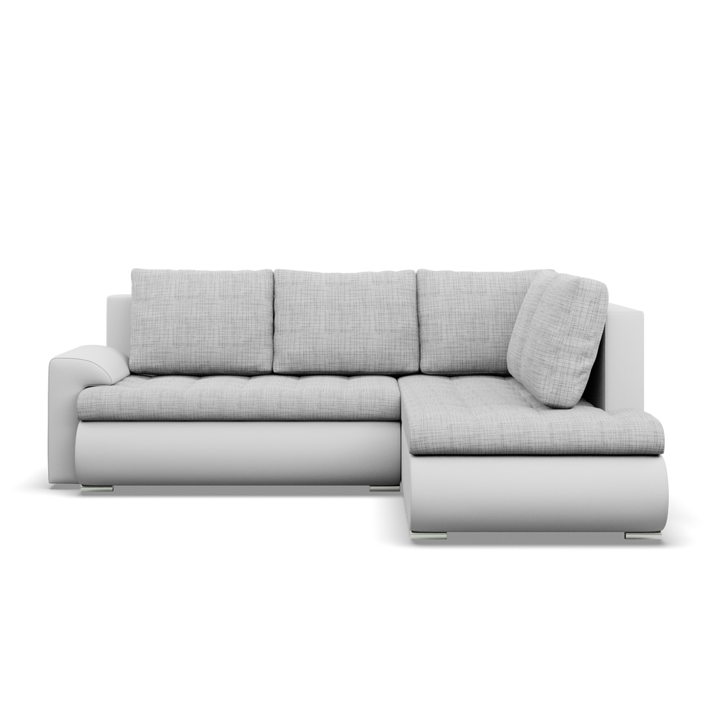 Narożnik FORESTA LO , Strona - PRAWA, Kolor - SZARY + BIAŁY
