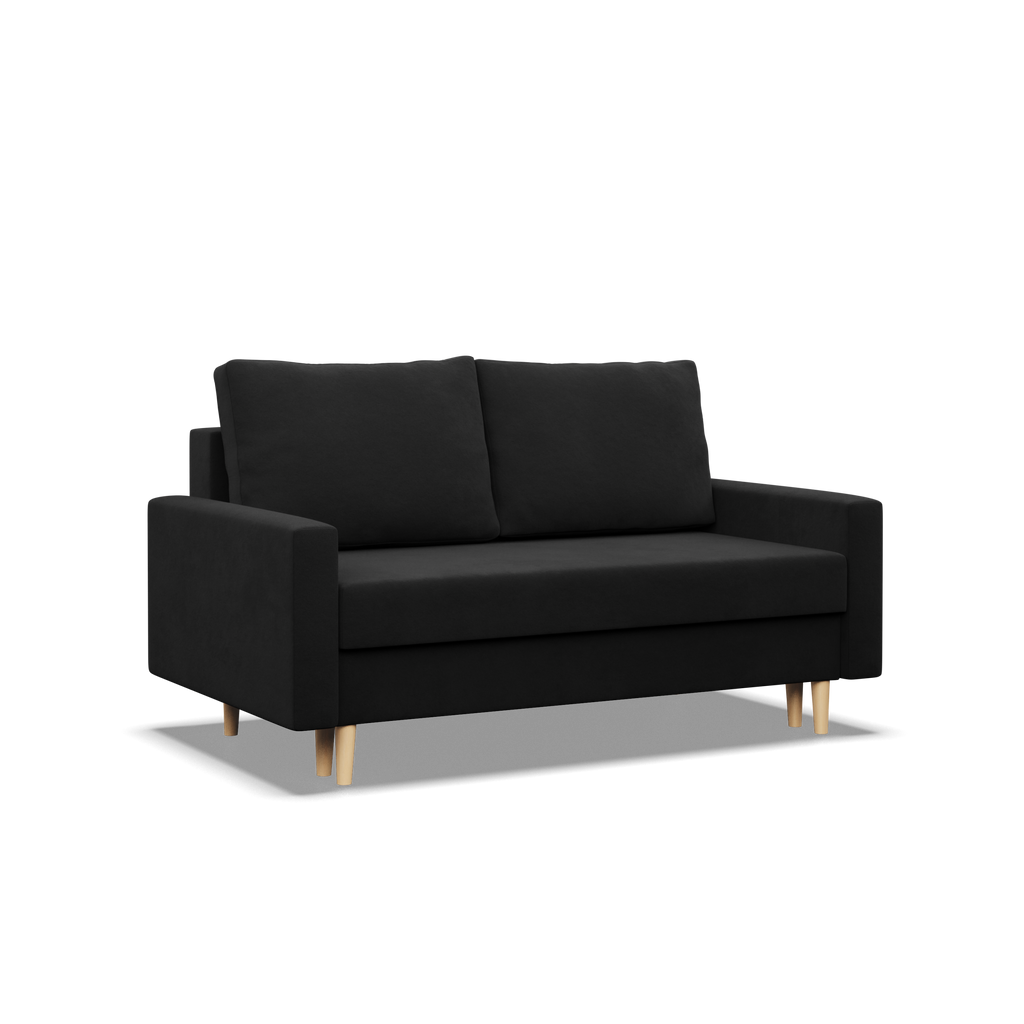 Sofa BLANK , Rodzaj tkaniny - I grupa, Wypełnienie - Piankowe, Kolor - CZARNY