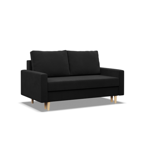 Sofa BLANK , Rodzaj tkaniny - I grupa, Wypełnienie - Piankowe, Kolor - CZARNY