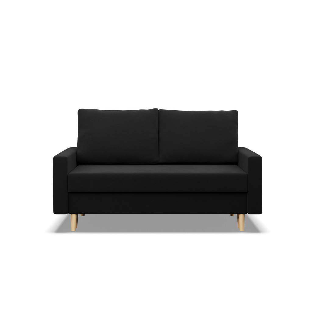Sofa BLANK , Rodzaj tkaniny - I grupa, Wypełnienie - Piankowe, Kolor - CZARNY
