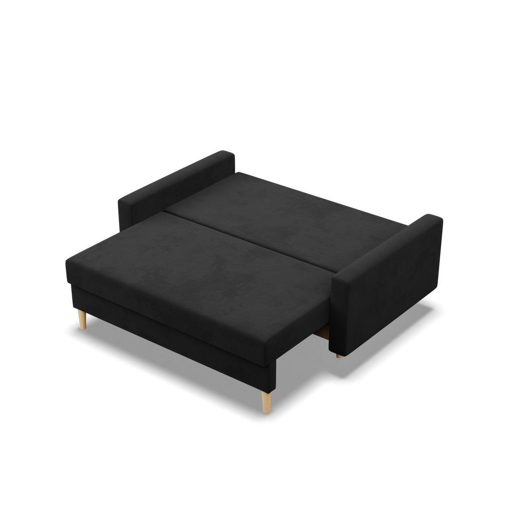 Sofa BLANK , Rodzaj tkaniny - I grupa, Wypełnienie - Piankowe, Kolor - CZARNY