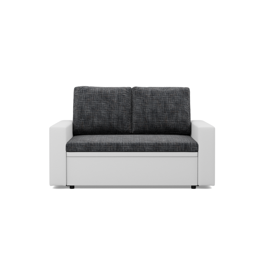Sofa LUNA , Kolor - CIEMNY SZARY + BIAŁY