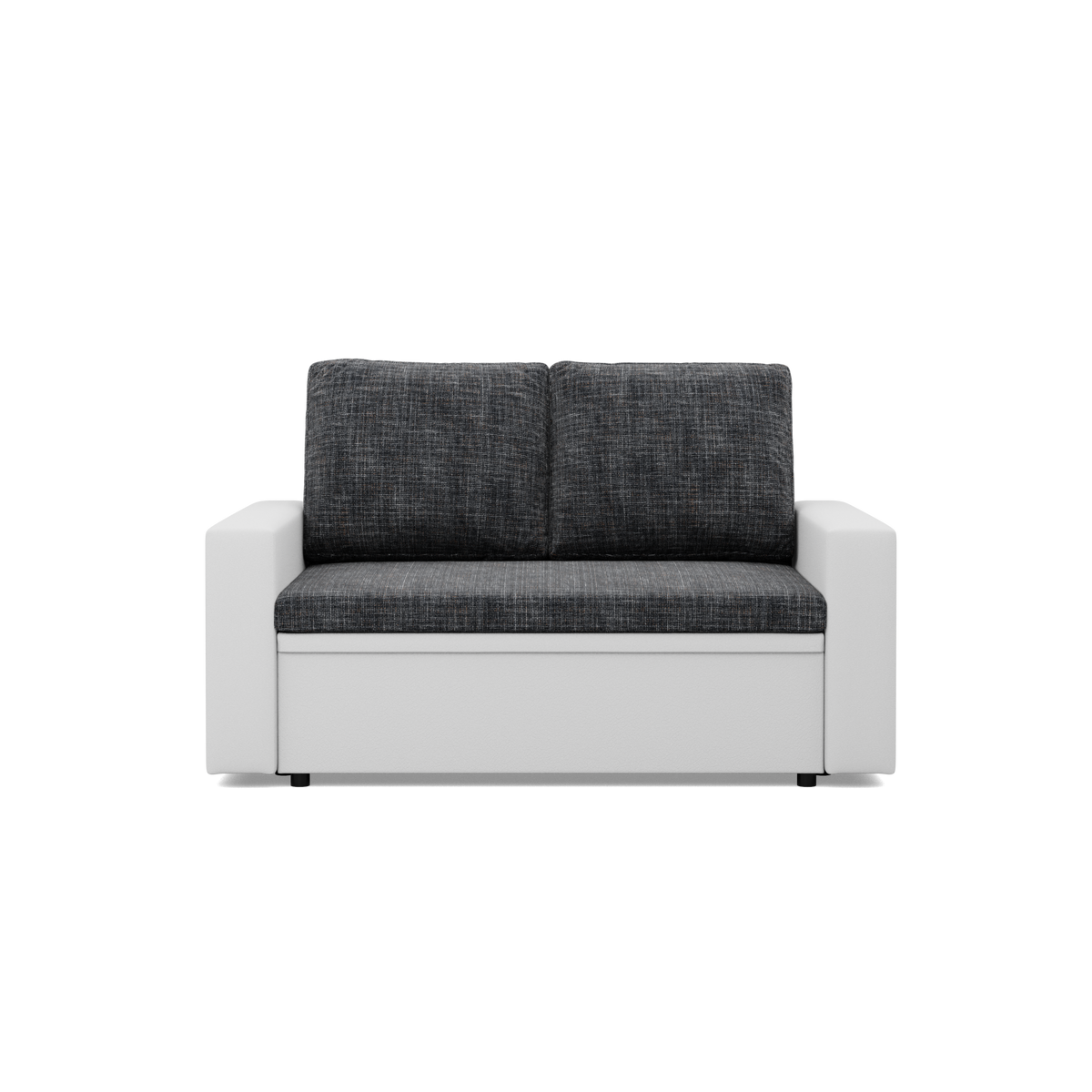 Sofa LUNA , Kolor - CIEMNY SZARY + BIAŁY