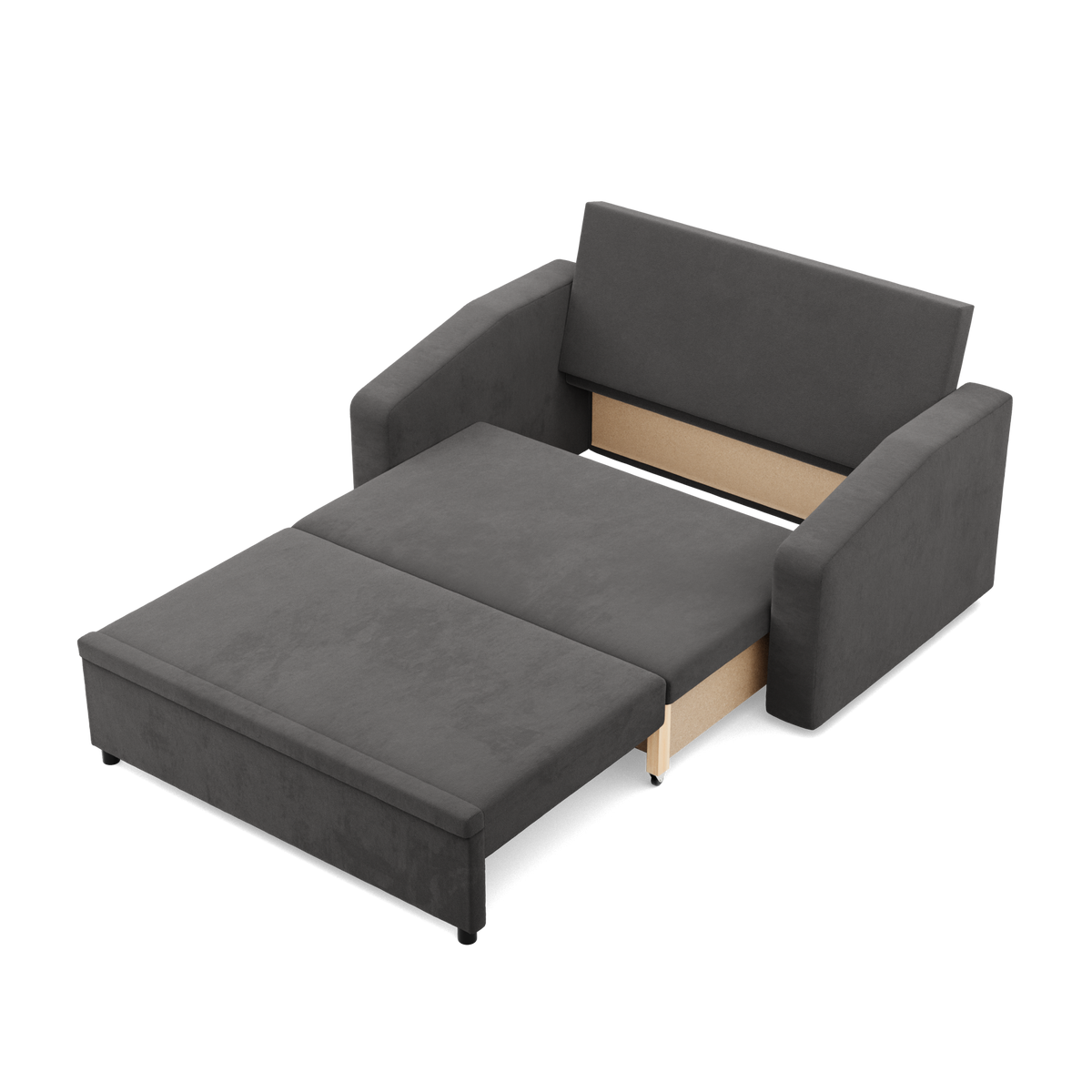 Sofa NEO Mikro , Kolor - SZARY, Rodzaj podłokietnika - Skośny