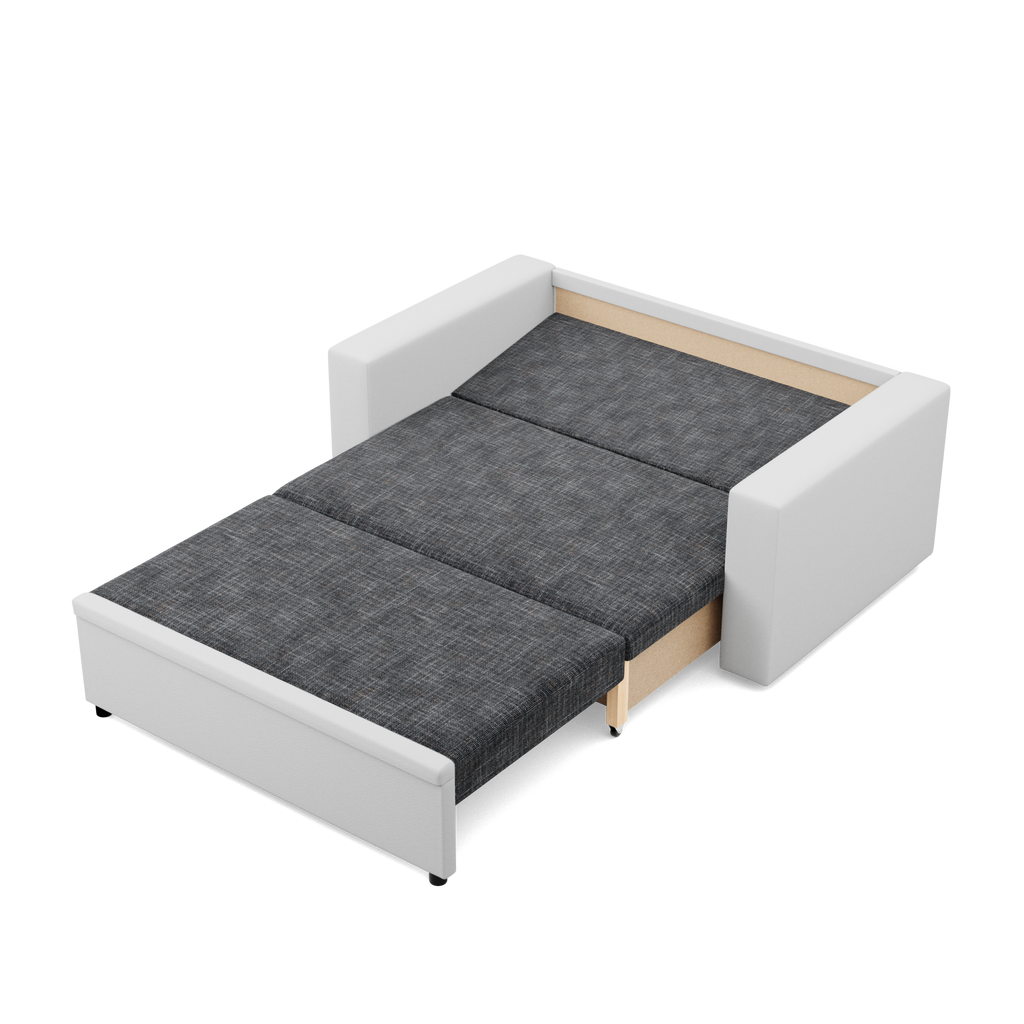 Sofa LUNA , Kolor - CIEMNY SZARY + BIAŁY