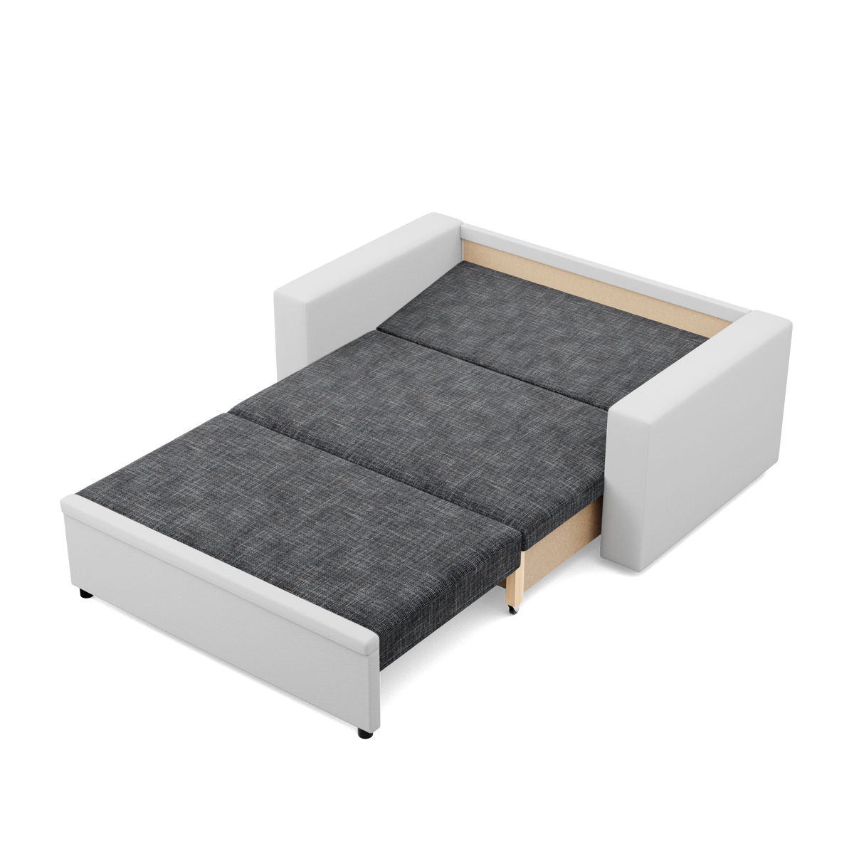 Sofa LUNA , Kolor - CIEMNY SZARY + BIAŁY