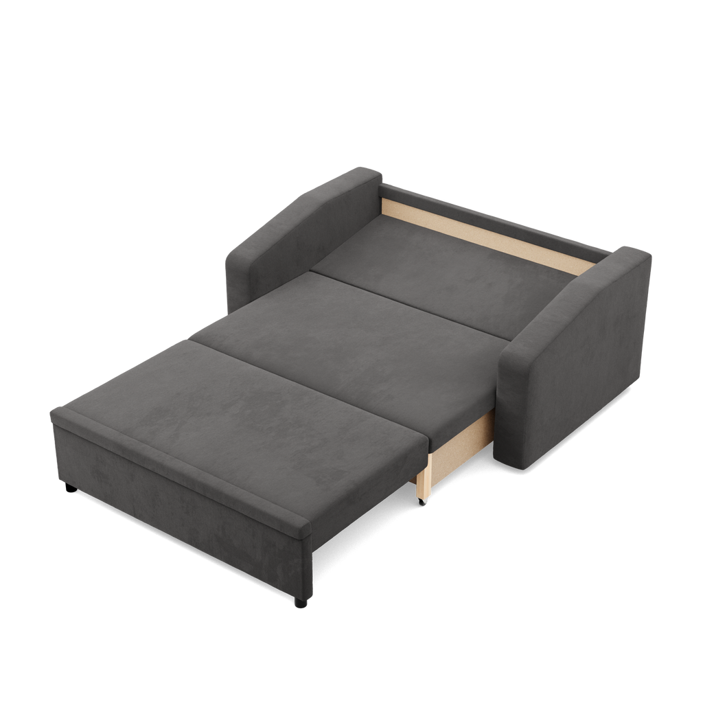 Sofa NEO Mikro , Kolor - SZARY, Rodzaj podłokietnika - Skośny