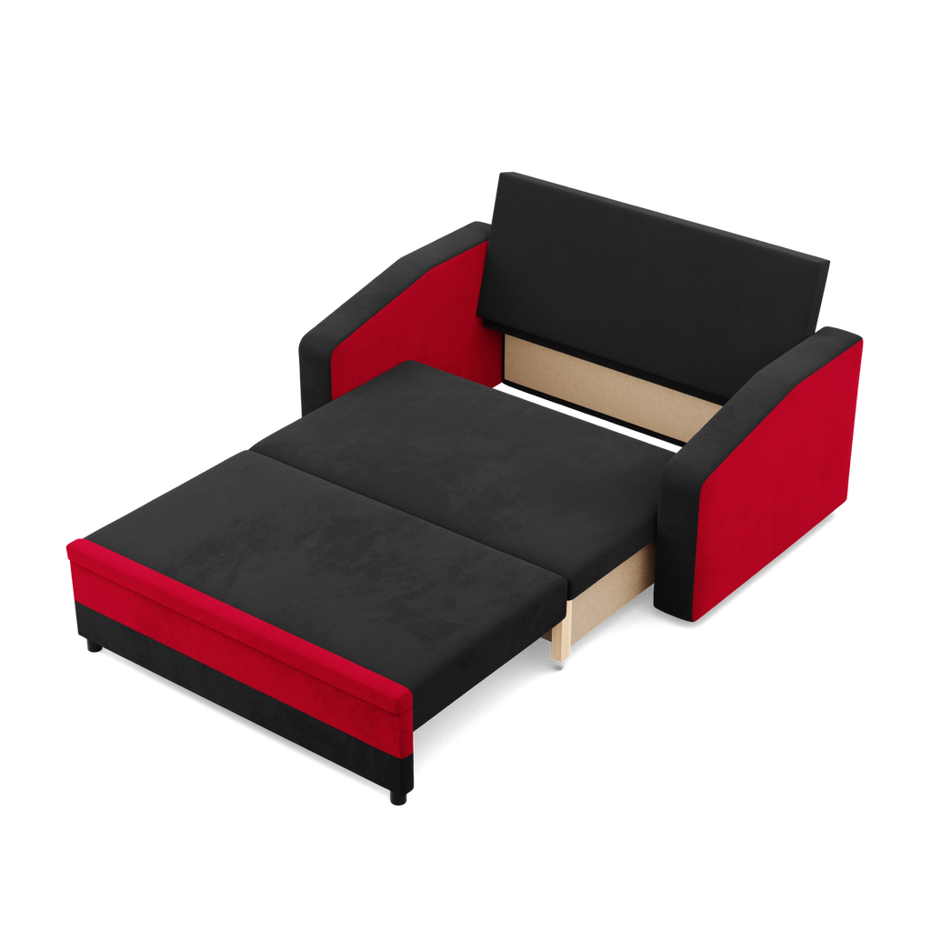 Sofa ORION , Kolor - CZARNY + CZERWONY
