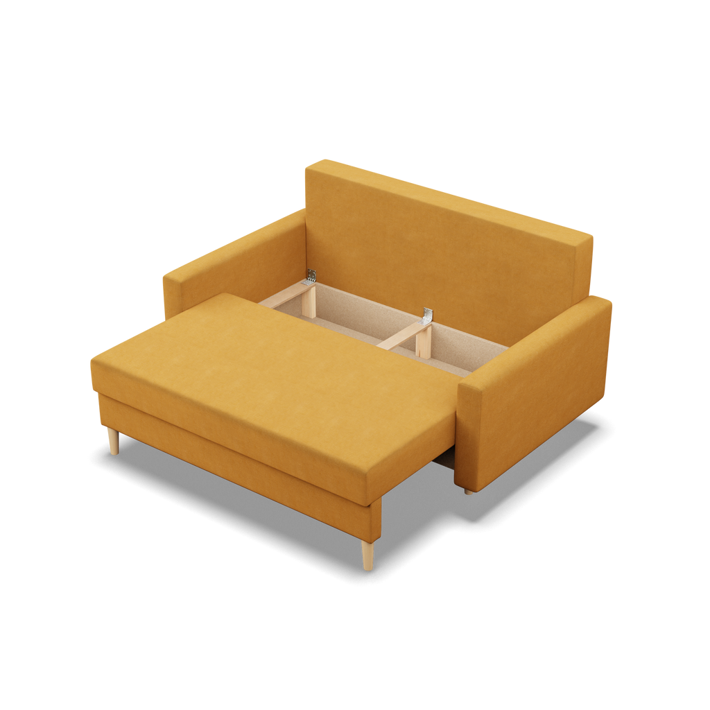 Sofa BLANK , Rodzaj tkaniny - II grupa, Wypełnienie - Sprężynowe, Kolor - ŻÓŁTY