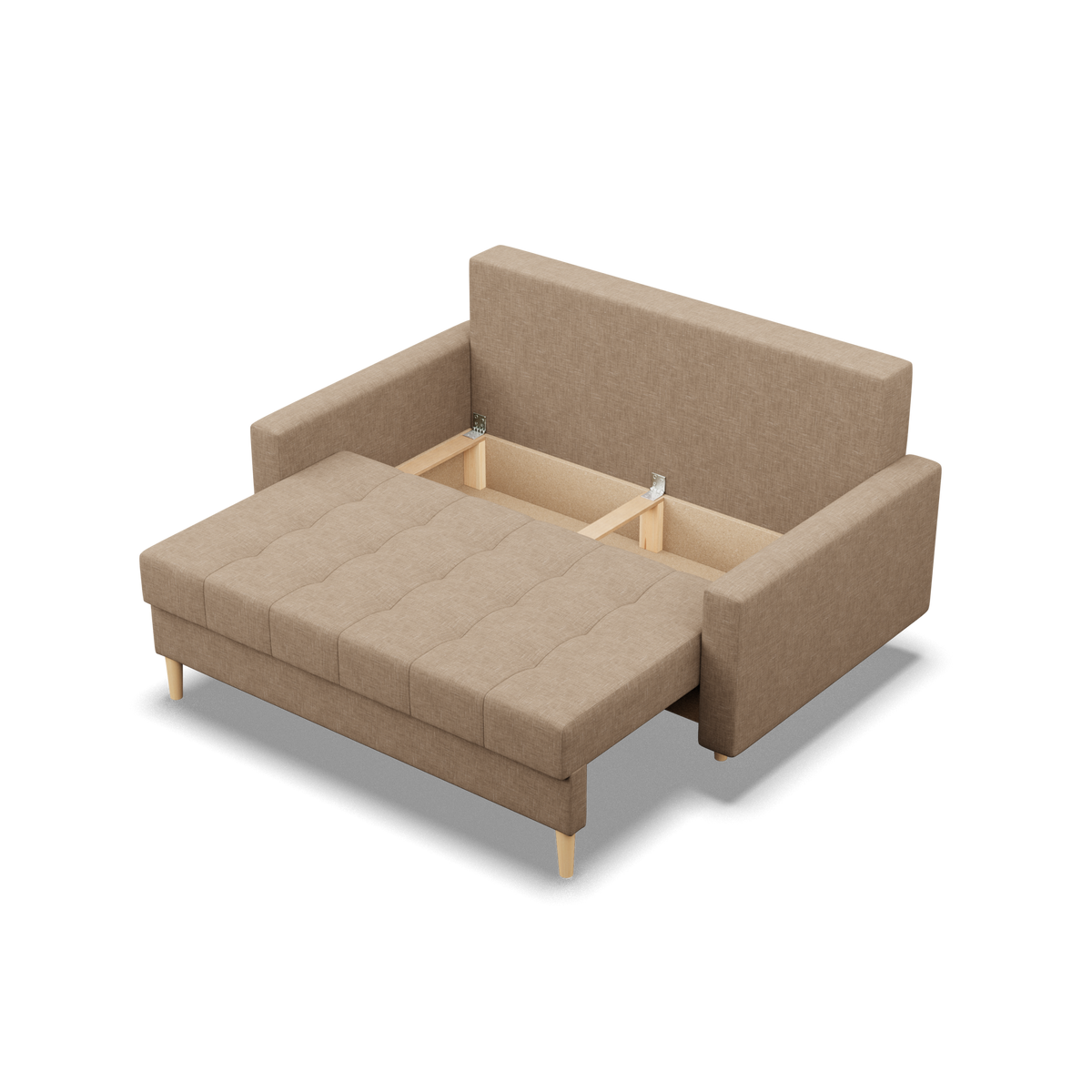 Sofa ELMA , Wypełnienie - Sprężynowe, Kolor - CAPPUCCINO