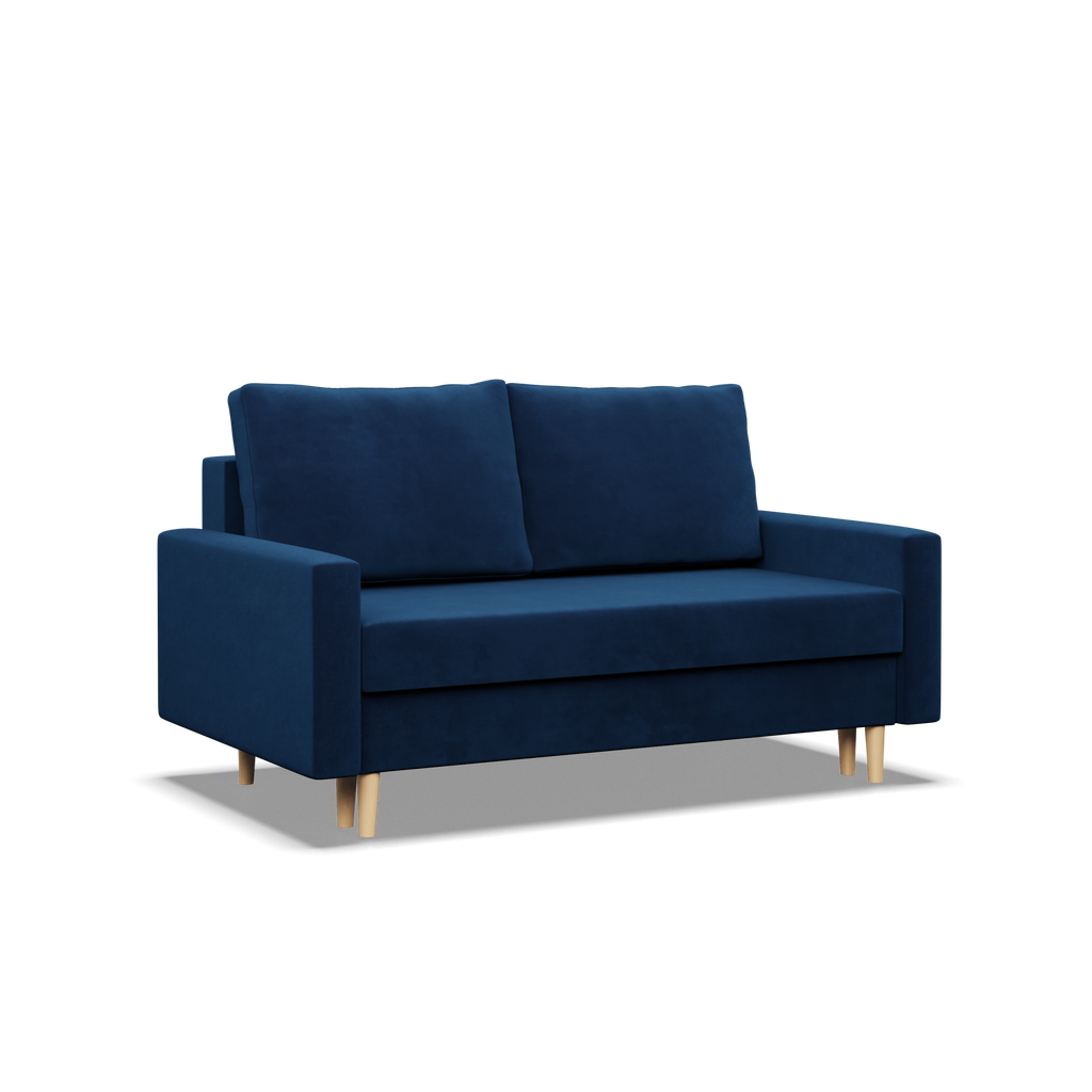 Sofa BLANK , Rodzaj tkaniny - II grupa, Wypełnienie - Sprężynowe, Kolor -  GRANATOWY