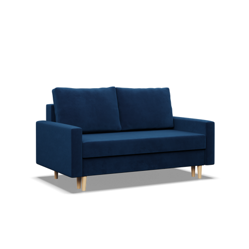 Sofa BLANK , Rodzaj tkaniny - II grupa, Wypełnienie - Sprężynowe, Kolor -  GRANATOWY