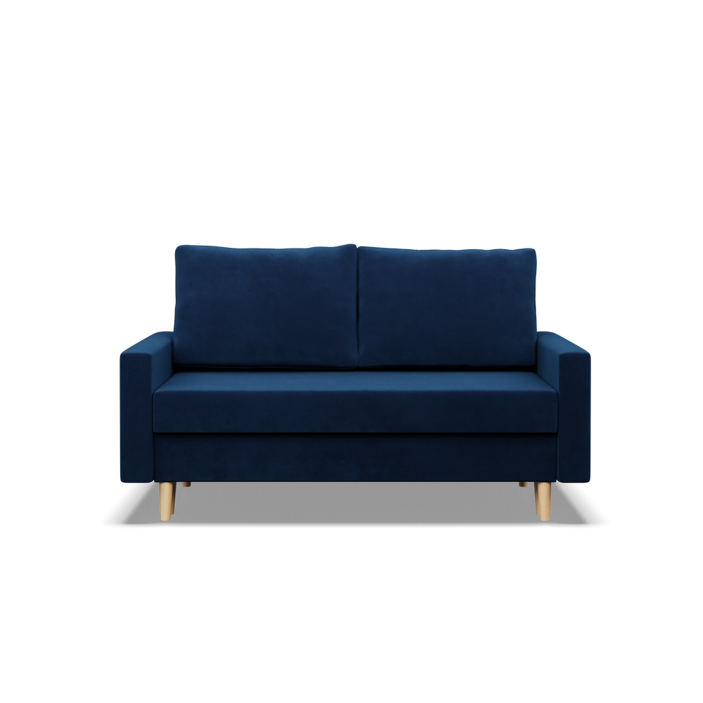 Sofa BLANK , Rodzaj tkaniny - II grupa, Wypełnienie - Sprężynowe, Kolor -  GRANATOWY