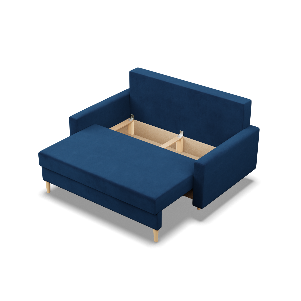 Sofa BLANK , Rodzaj tkaniny - II grupa, Wypełnienie - Sprężynowe, Kolor -  GRANATOWY