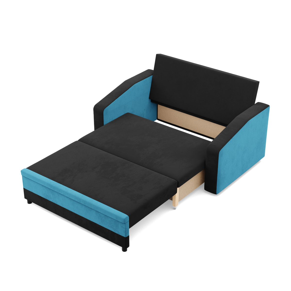 Sofa ORION , Kolor - CZARNY + TURKUS