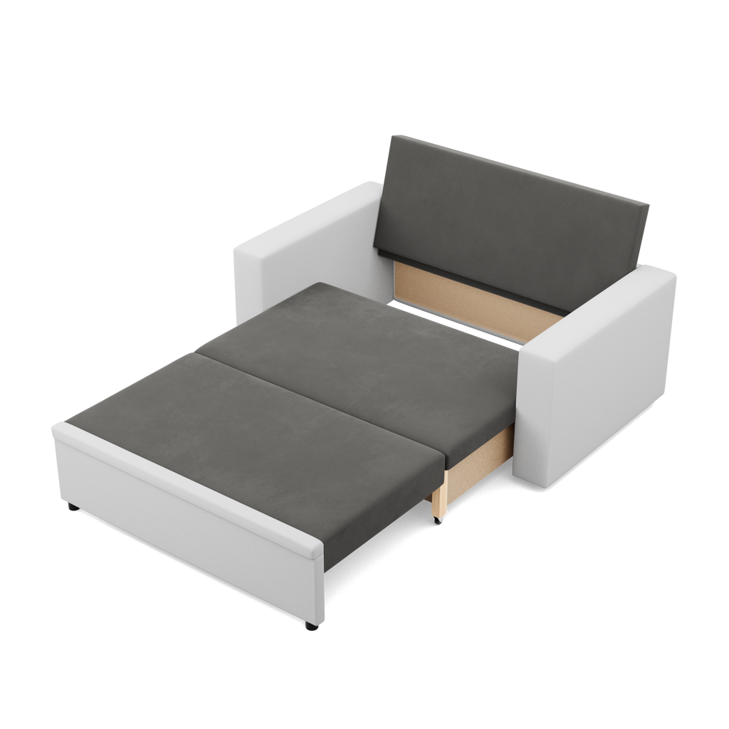 Sofa LUNA , Kolor - POPIEL + BIAŁY