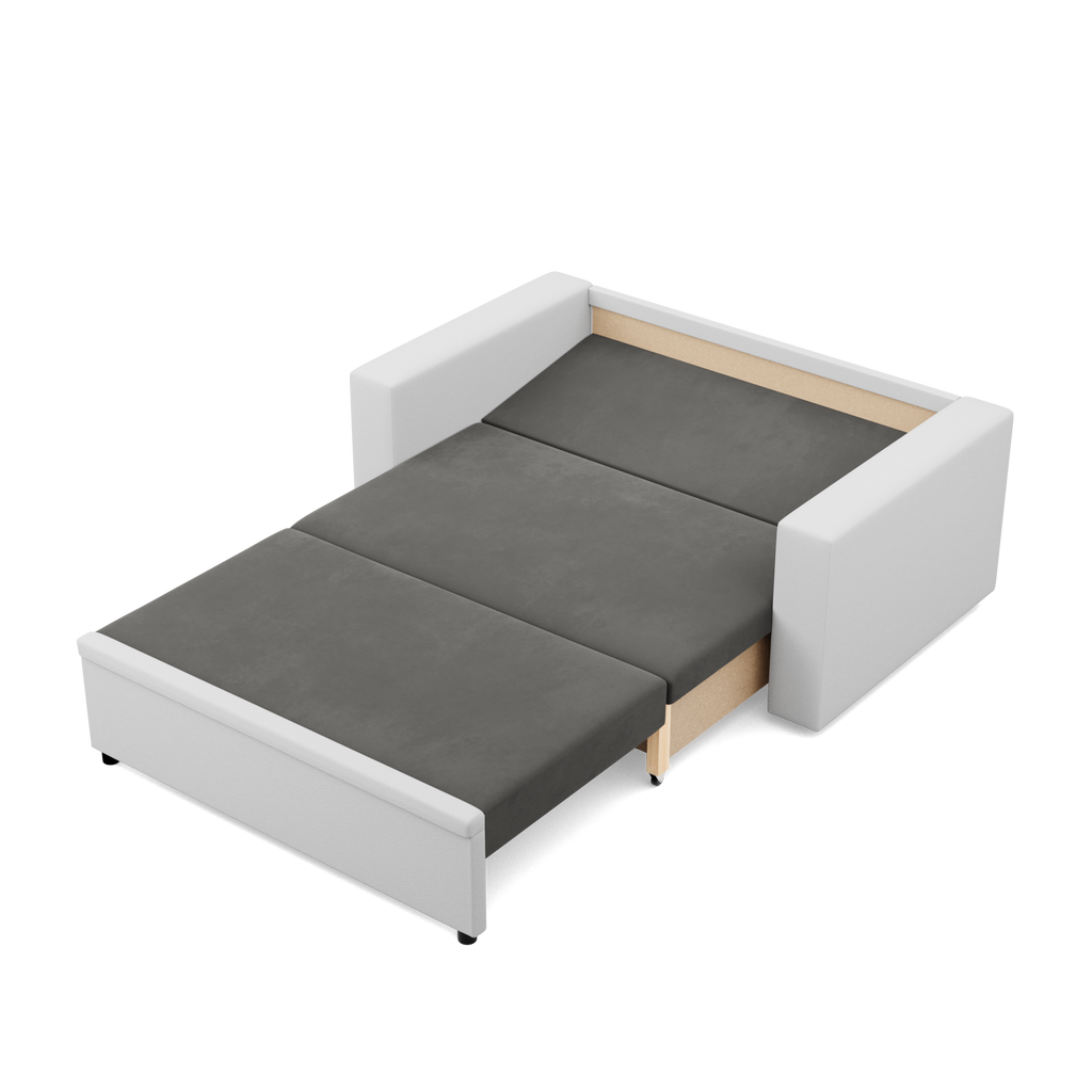 Sofa LUNA , Kolor - POPIEL + BIAŁY