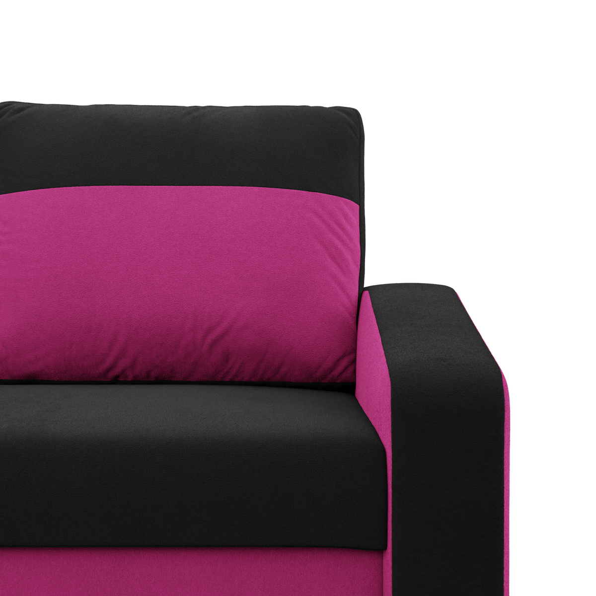 Fotel ORION , Wypełnienie - Piankowe, Kolor - CZARNY + FUKSJA