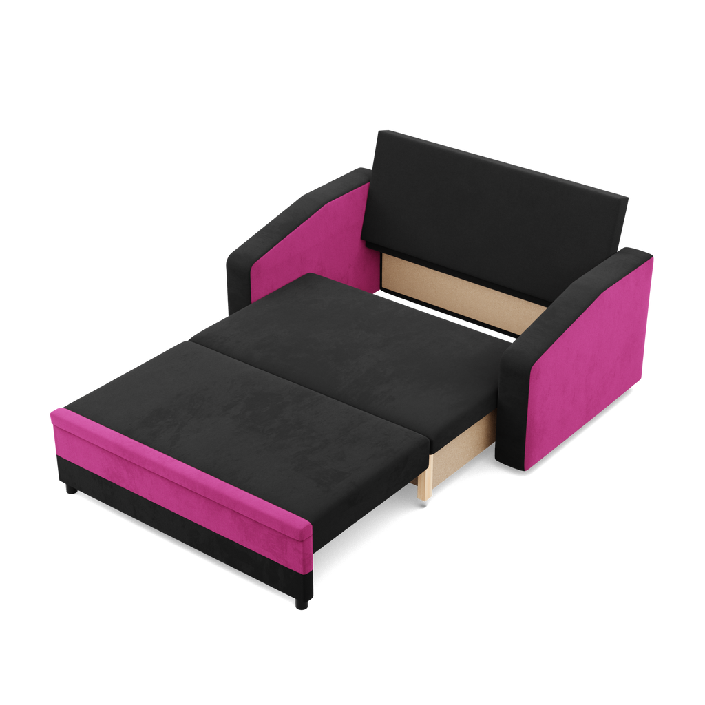 Sofa ORION , Kolor - CZARNY + FUKSJA