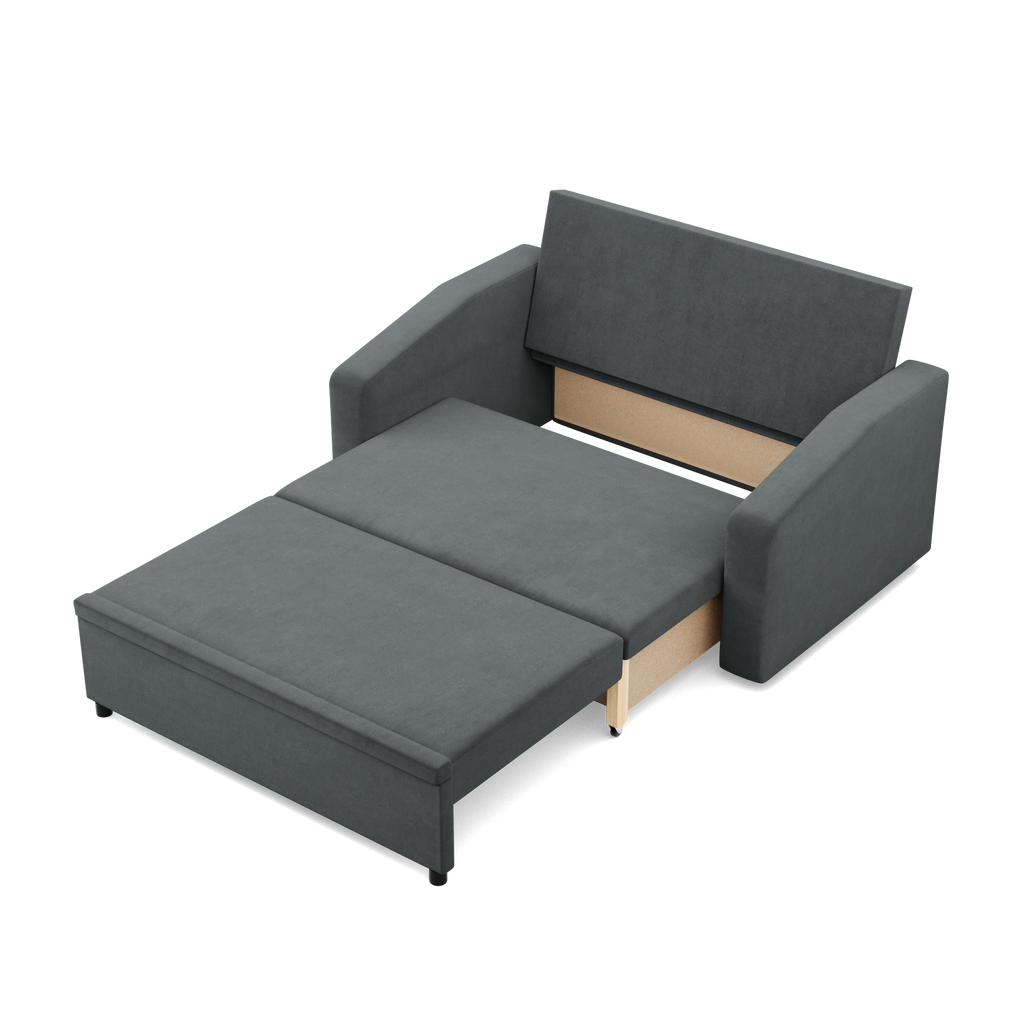 Sofa NEO Kronos , Kolor -  CIEMNY SZARY, Rodzaj podłokietnika - Skośny
