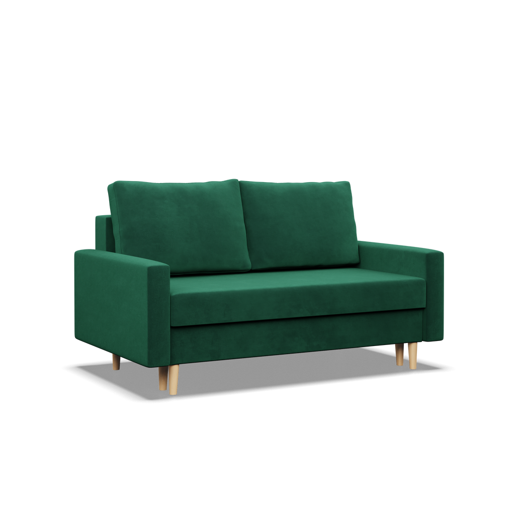 Sofa BLANK , Rodzaj tkaniny - II grupa, Wypełnienie - Sprężynowe, Kolor - BUTELKOWA ZIELEŃ
