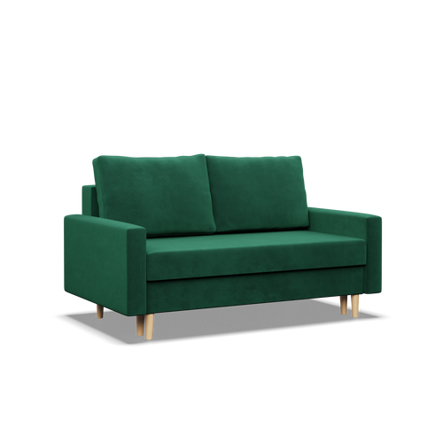 Sofa BLANK , Rodzaj tkaniny - II grupa, Wypełnienie - Sprężynowe, Kolor - BUTELKOWA ZIELEŃ