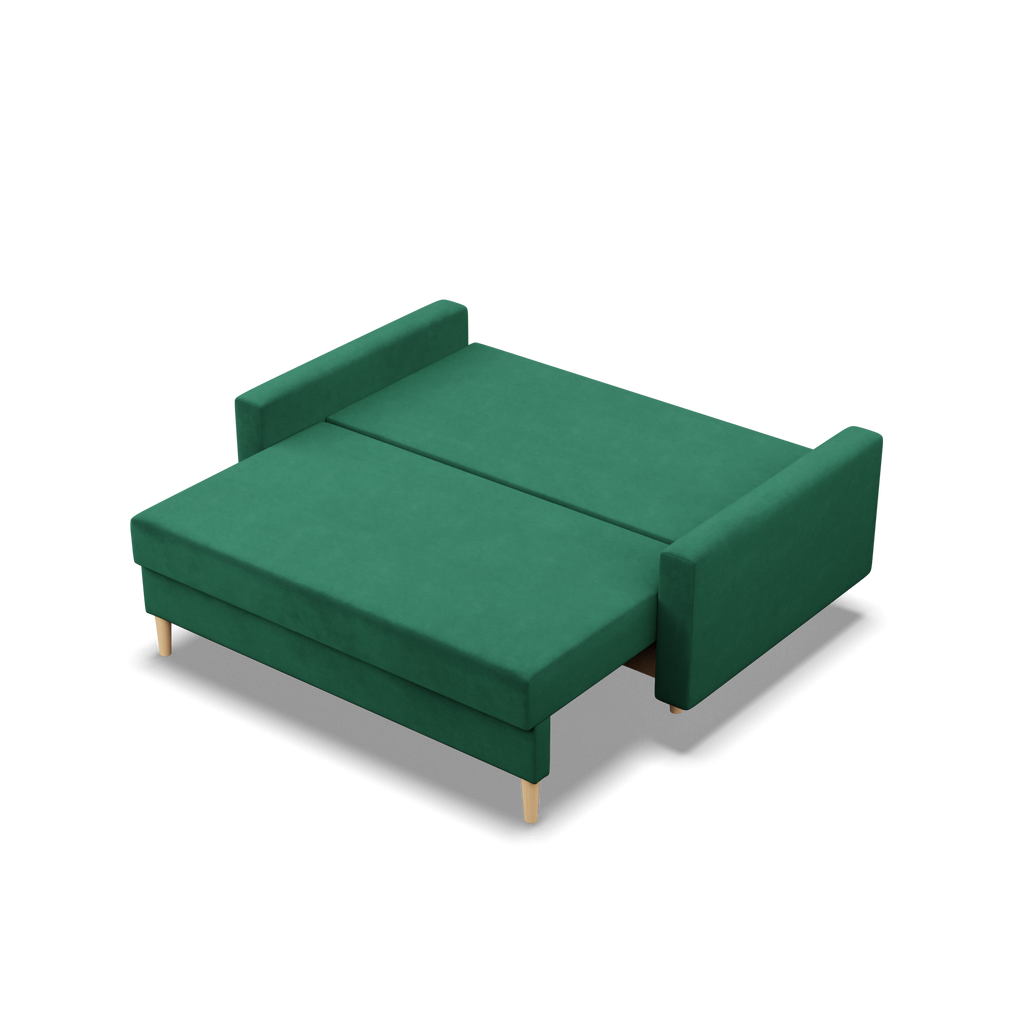 Sofa BLANK , Rodzaj tkaniny - II grupa, Wypełnienie - Sprężynowe, Kolor - BUTELKOWA ZIELEŃ