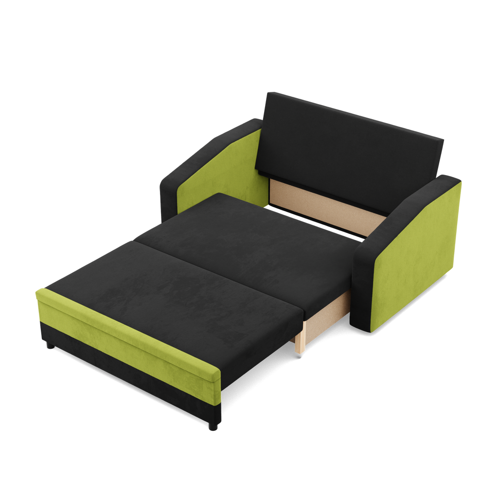 Sofa ORION , Kolor - CZARNY + LIMONKA