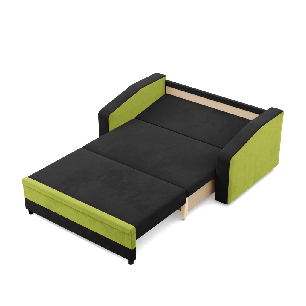 Sofa ORION , Kolor - CZARNY + LIMONKA