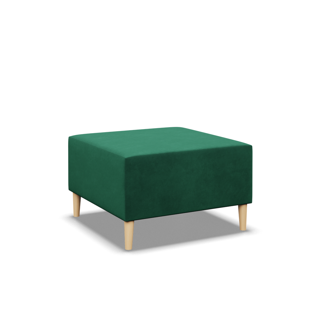 Pufa BLANK , Rodzaj tkaniny - II grupa, Kolor - BUTELKOWA ZIELEŃ, Wymiar - 70x70
