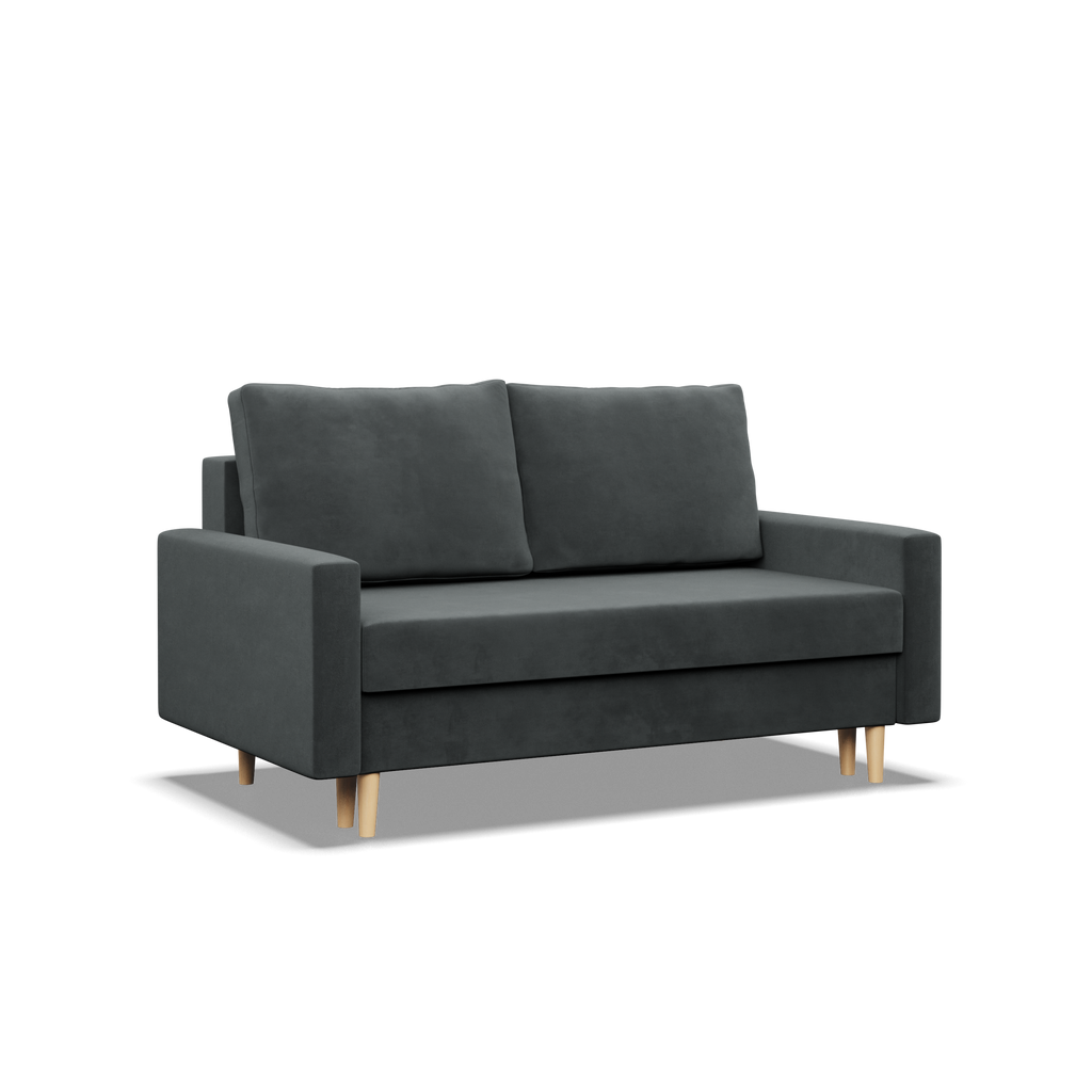 Sofa BLANK , Rodzaj tkaniny - II grupa, Wypełnienie - Sprężynowe, Kolor -  CIEMNY SZARY