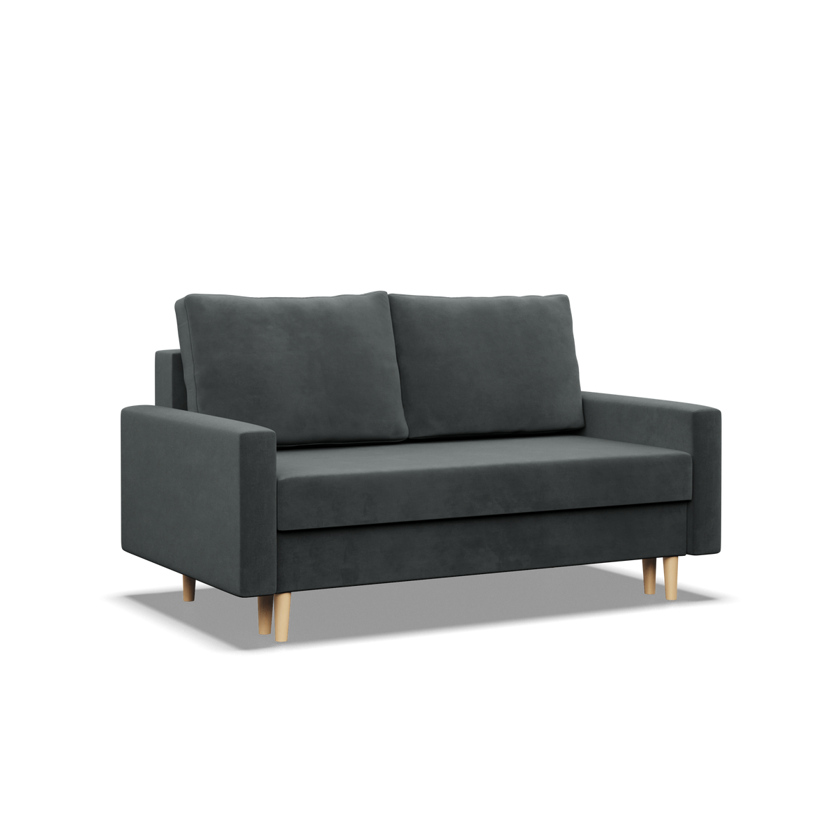 Sofa BLANK , Rodzaj tkaniny - II grupa, Wypełnienie - Sprężynowe, Kolor -  CIEMNY SZARY