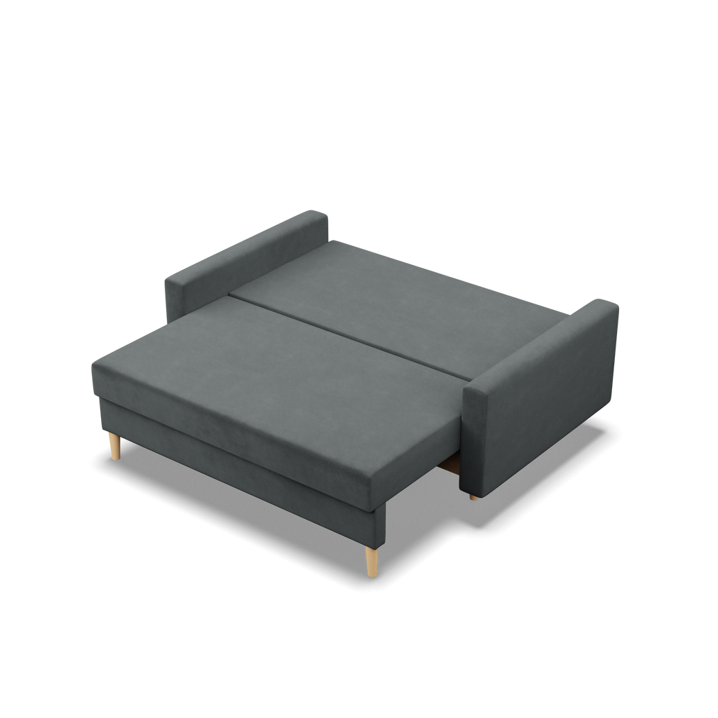 Sofa BLANK , Rodzaj tkaniny - II grupa, Wypełnienie - Sprężynowe, Kolor -  CIEMNY SZARY
