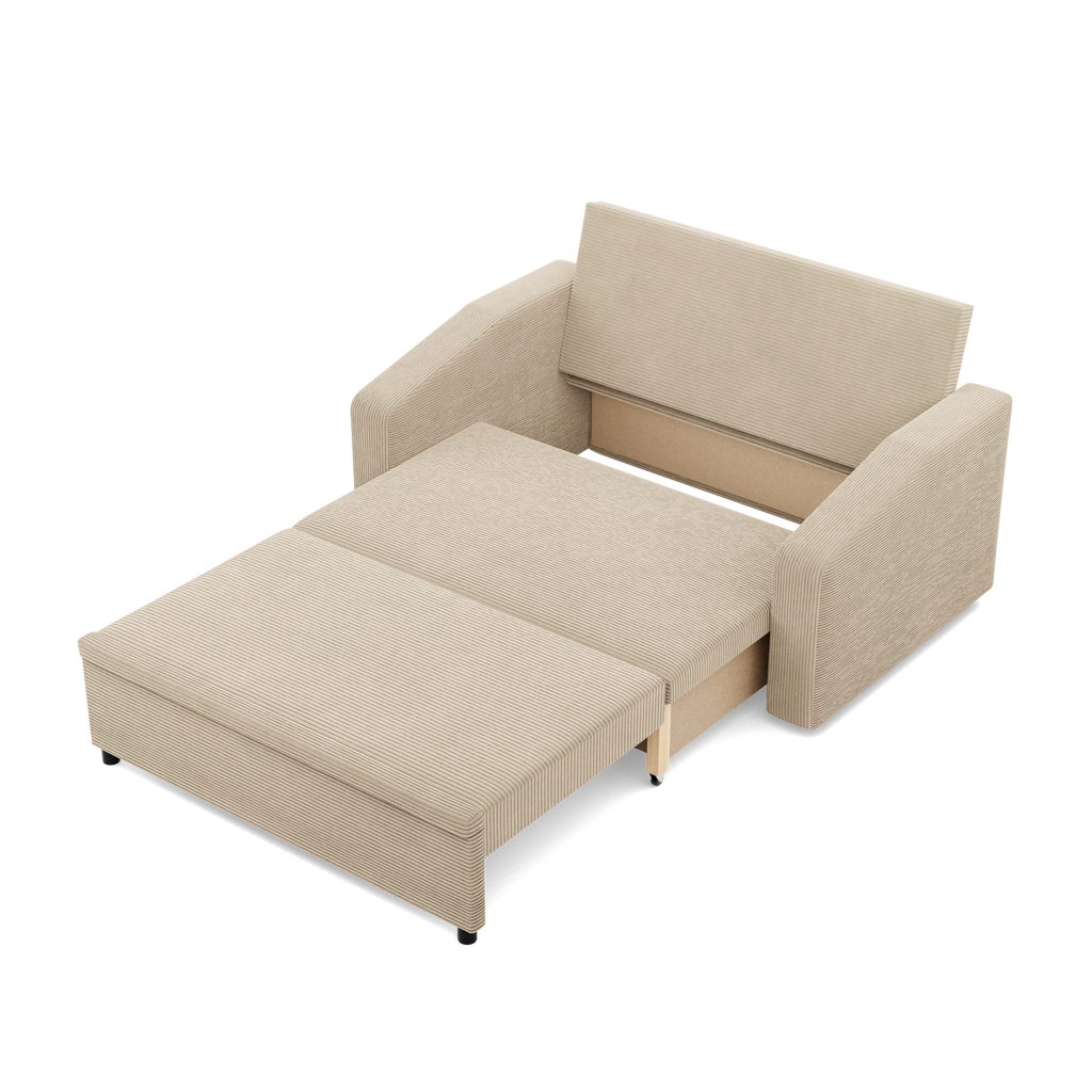 Sofa NEO Poso , Kolor - BEŻOWY, Rodzaj podłokietnika - Skośny