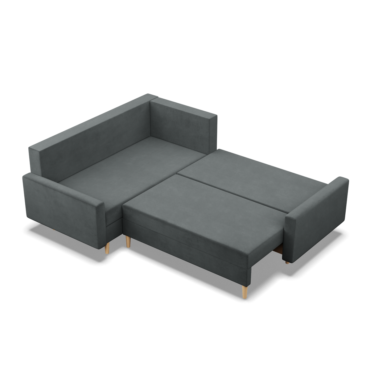 Narożnik BLANK LO , Rodzaj tkaniny - II grupa, Wypełnienie - Sprężynowe, Strona - LEWA, Kolor -  CIEMNY SZARY