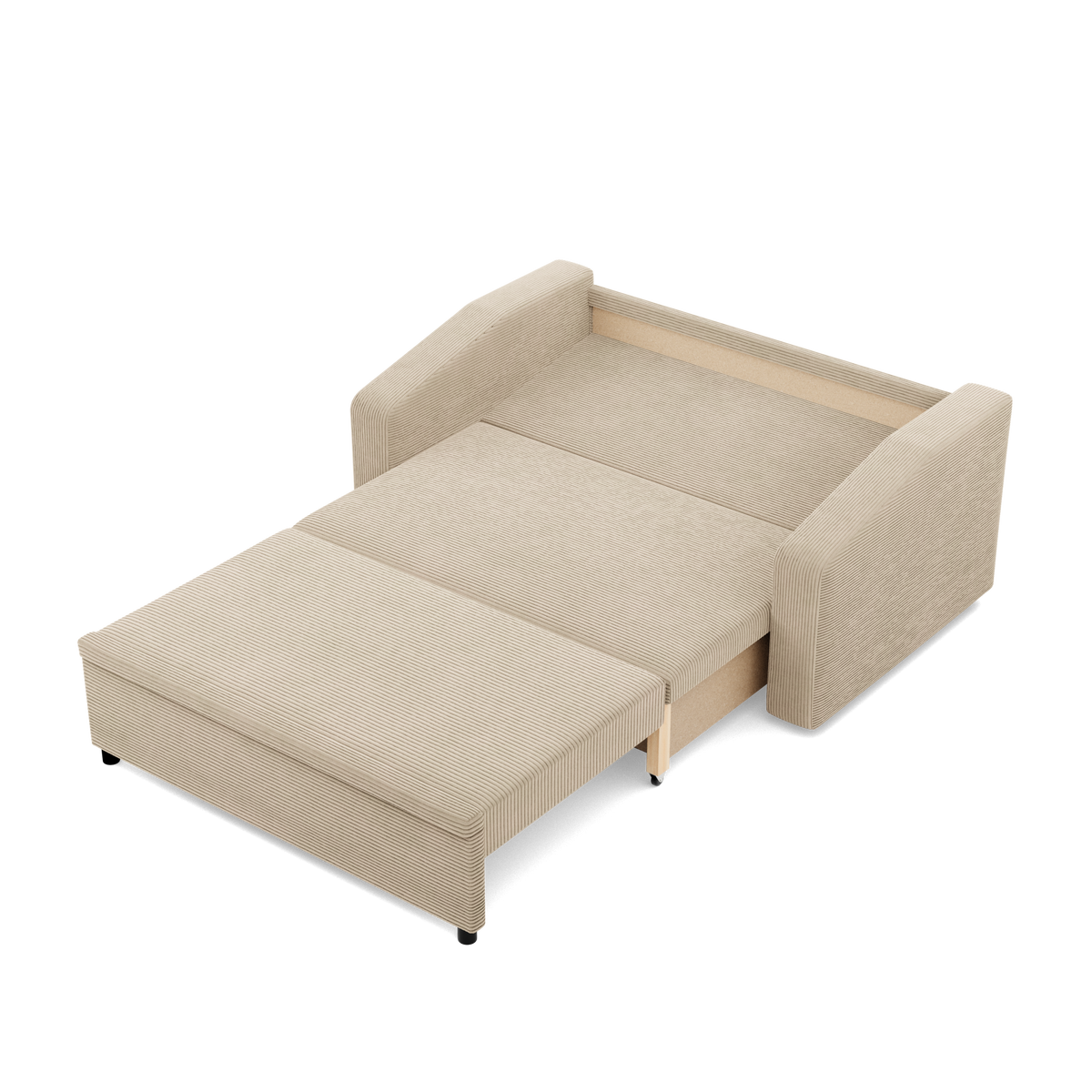 Sofa NEO Poso , Kolor - BEŻOWY, Rodzaj podłokietnika - Skośny