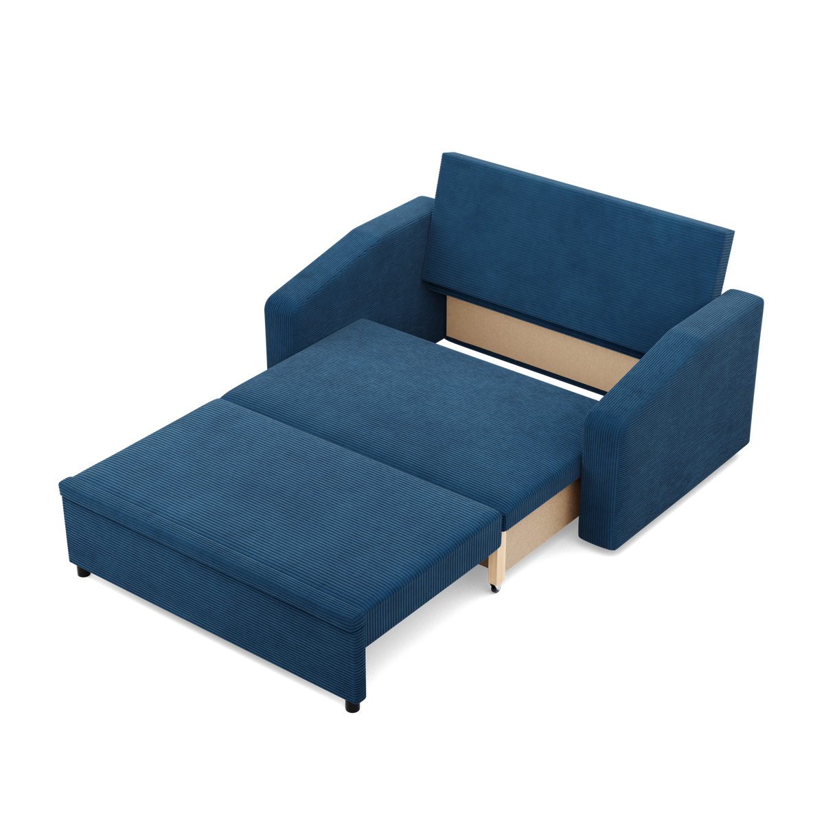 Sofa NEO Poso , Kolor -  GRANATOWY, Rodzaj podłokietnika - Skośny