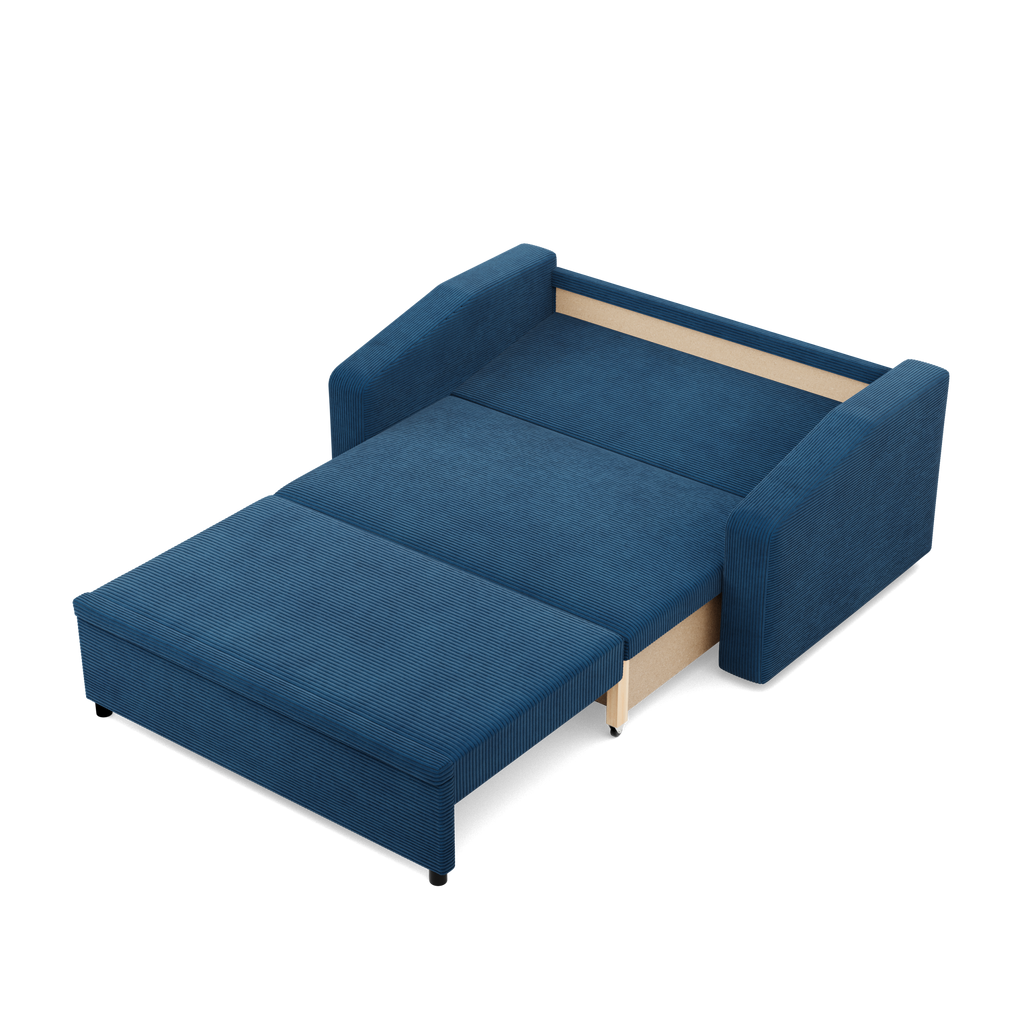 Sofa NEO Poso , Kolor -  GRANATOWY, Rodzaj podłokietnika - Skośny